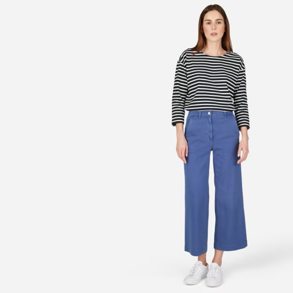 Everlane Black and White Striped Tee